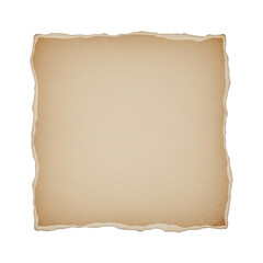 Old torn paper with rough edges isolated on white background isolated on transparent background