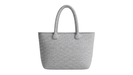 Gray Tote Bag Isolated on White Background
