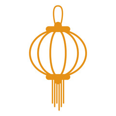 Minimal golden line art Chinese lantern illustration representing Lunar New Year and Chinese New Year celebration, symbol of luck, prosperity, fortune, and elegant festive decoration © cgdeaw