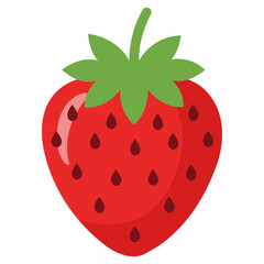 Strawberry's Sweetness: A close-up shot of a vibrant red strawberry showcases the juicy, succulent, and delightful form of the fresh fruit.