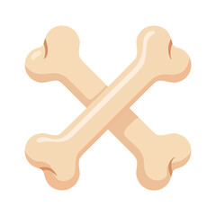 Crossed Bones Icon: A simple yet iconic image of crossed bones, representing danger and caution, perfect for conveying a warning.
