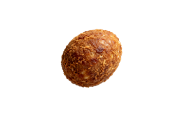 [Transparent Background PNG]Close-up of a crispy breaded fried egg