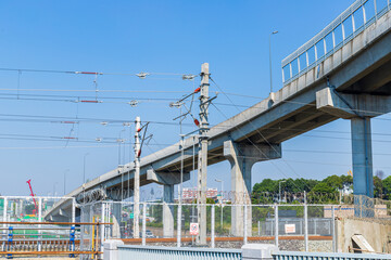 Fototapeta premium The elevated bridge of Lantian Interchange on the Third Ring Road in Chengdu, Sichuan Province, China