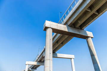 The elevated bridge of Lantian Interchange on the Third Ring Road in Chengdu, Sichuan Province, China