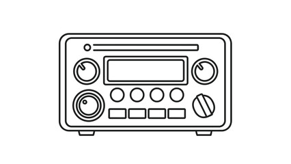 Fototapeta premium Modern radio device with dials and buttons, Generative AI.