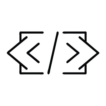 Code Brackets Icon - Programming and Development Symbol