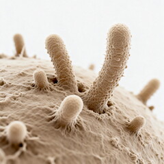 SEM Micrograph of Microvilli on a Cell Surface