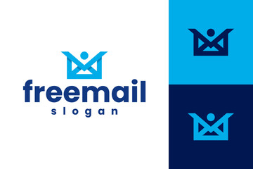 people freedom mail logo vector