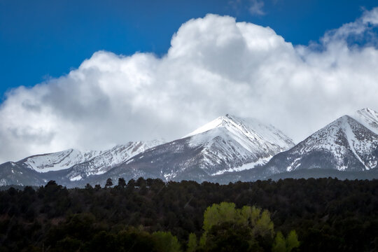 Cloud Billows over Mountain Peaks