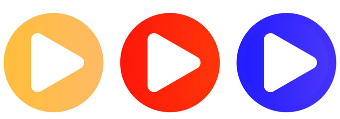 set play icon vector button