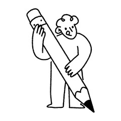 startup doodle illustration character