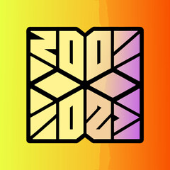 Folded map with geometric design