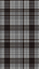 Sophisticated Glen plaid pattern texture. Grey and black Prince of Wales check background.
