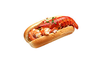 [Transparent Background PNG]Delicious Lobster Roll with Fresh Ingredients