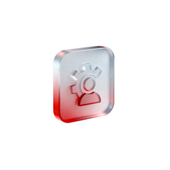 [Transparent Background PNG]3D Rendered Icon with Gear and User Symbol