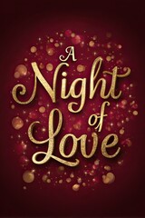 Fototapeta premium Romantic golden glitter text reading 