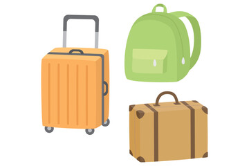 スーツケース　キャリーケース　トランクケース　リュックサック　イラスト