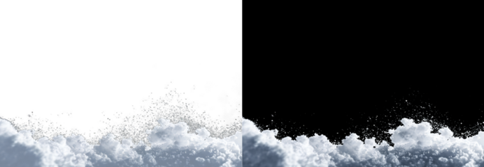 Frozen winter landscape with snow heaps and icy textures, designed as a clean isolated background for Christmas and winter visuals