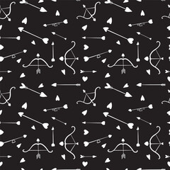 seamless pattern of abstract hearts