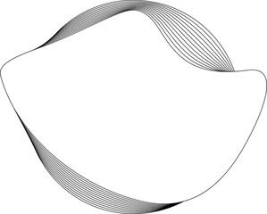 Circle white frame liquid overlapping for badges, banner, label, tag