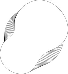 Circle white frame liquid overlapping for badges, banner, label, tag