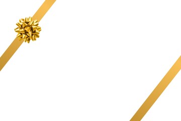 Obraz premium Ribbon Golden for gifts, card border