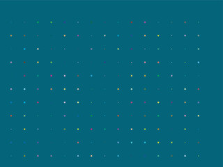 Minimalist Abstract Colorful Dot Grid Pattern Vector Background on Dark Teal Surface
