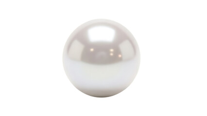 Single white pearl with soft reflections on black background single object sphere