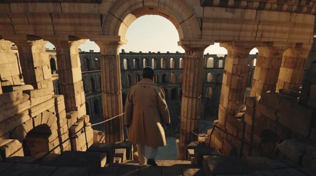 Digital Twin Metaverse: Historic Colosseum Reconstruction in Virtual Reality Simulation, Architectural Heritage Preservation in Digital Space, Ancient Rome Landmark.
