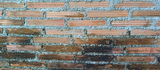 Old Dirty Brick Wall Texture with Rough Cement Surface