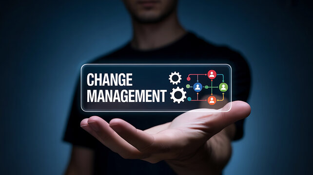 Business Professional Implementing Digital Change Management Strategy