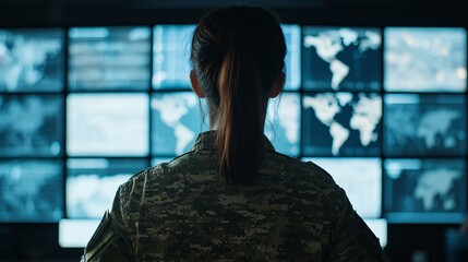 Military situational awareness grid cross-region monitoring risk-level indicators operational visualization.