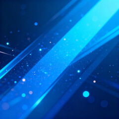 Fototapeta premium Abstract Blue Light Streaks with Bokeh Effects