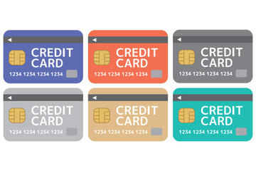色々なクレジットカードのイラスト