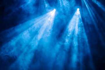 Blue stage smoke creating dramatic effect high resolution picture