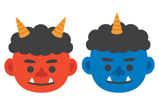 赤鬼と青鬼のイラスト