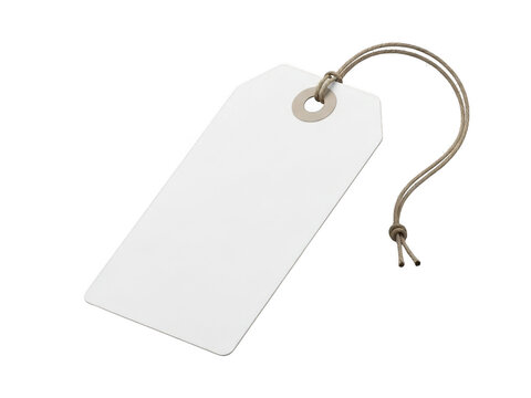 Blank label with string isolated on transparent background