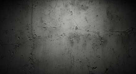 Rough Dark Concrete Wall &mdash; industrial stone texture wide banner background