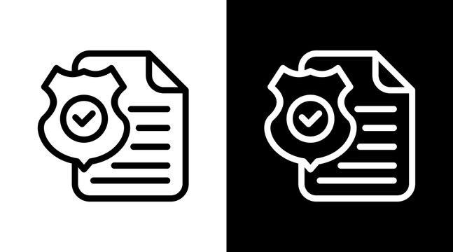 Policy Paper Icon For Design Elements