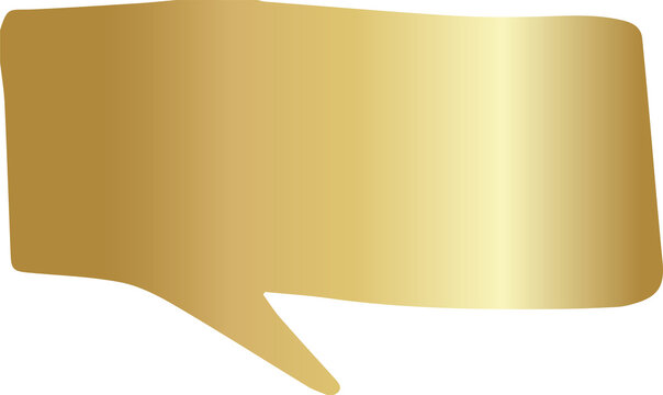 Golden speech bubble icon, chat, talk, messenger
