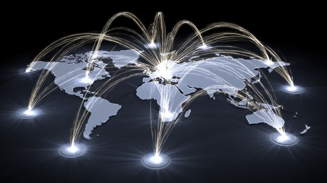 Automated system interface displaying load balancing algorithms actively redistributing internet traffic to prevent service interruptions and maintain seamless connectivity. - Powered by Adobe