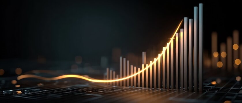 Abstract illustration of a financial growth chart