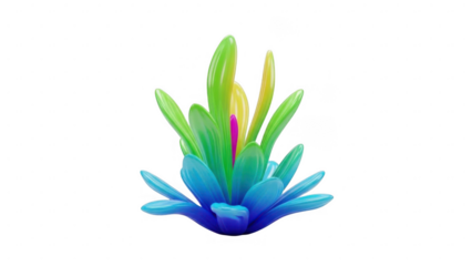 Abstract flower illustration isolated on transparent background