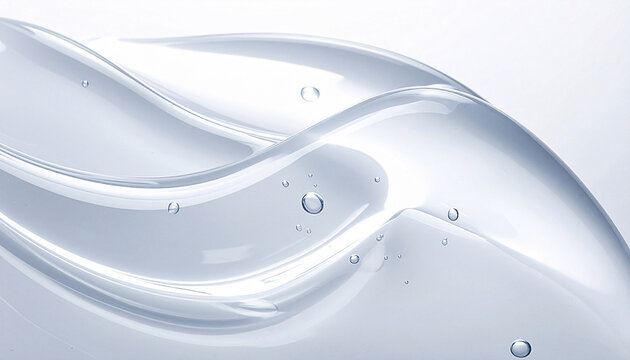 透明ジェルテクスチャのマクロ背景｜高保湿スキンケア・美容液・ヒアルロン酸イメージ / Macro background of transparent gel texture | hydrating skincare, serum concept, hyaluronic acid