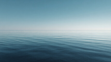 Obraz premium A serene ocean meeting a clear blue sky, creating a calming horizon