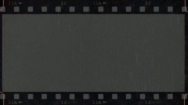 Vintage 35mm filmstrip running vertically overlay effect