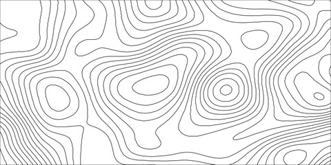 Abstract white contour wave lines topographic background, lines map seamless pattern, modern wallpaper texture and realistic design used for banner and posters, mountain relief geographic pattern. © JANNATULFERDOUS
