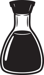 Glass Bottle with Liquid