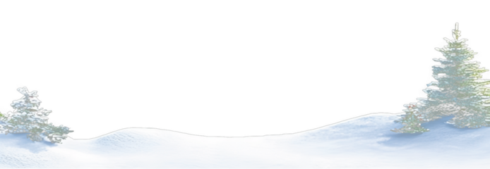 PNG winter clean snow landscape banner with panoramic background, soft frozen texture and minimal style