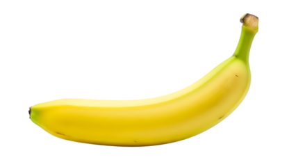 FreshYellowBananaOnTransparentBackground